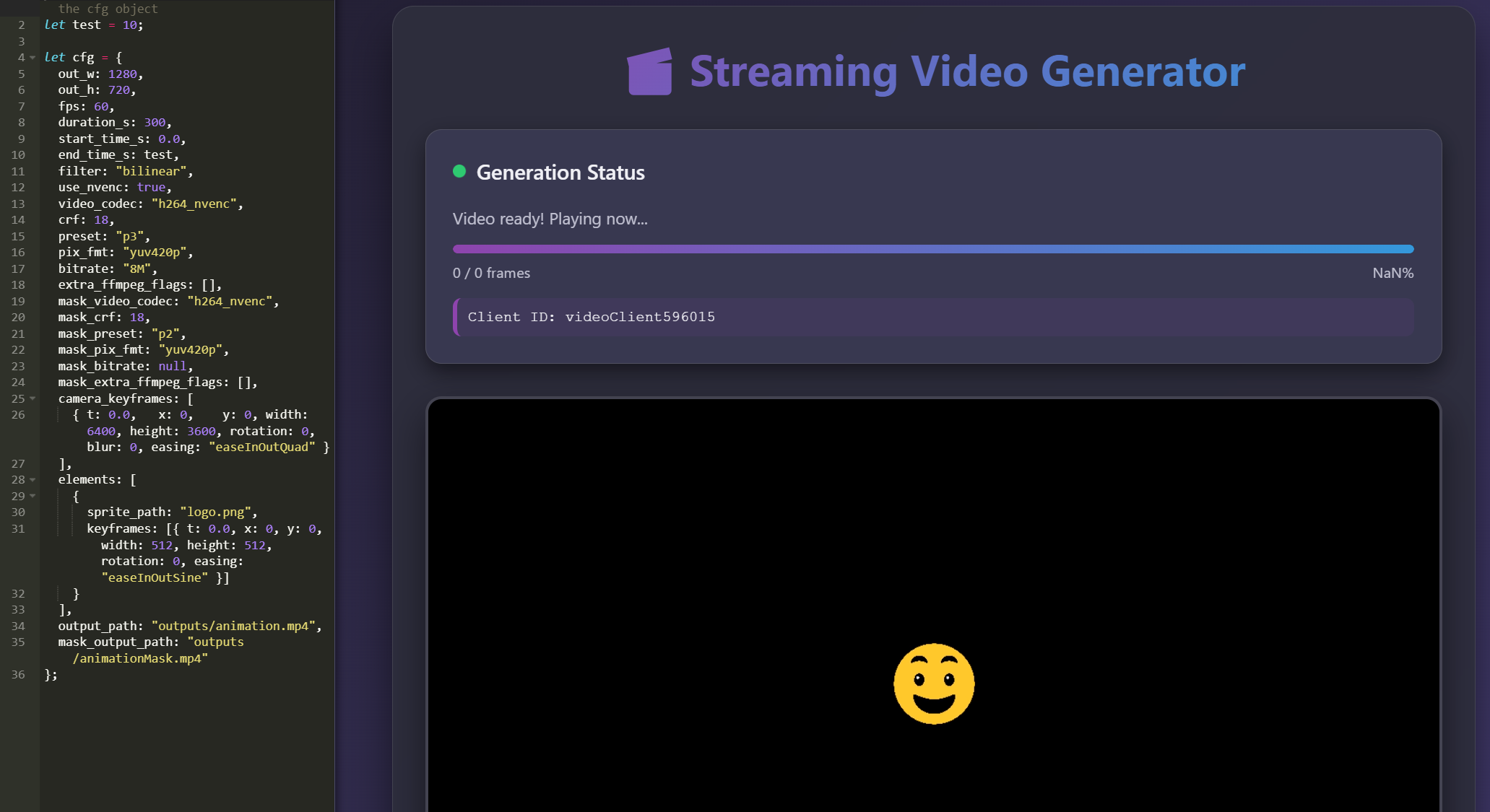 Screenshot of animationEngine